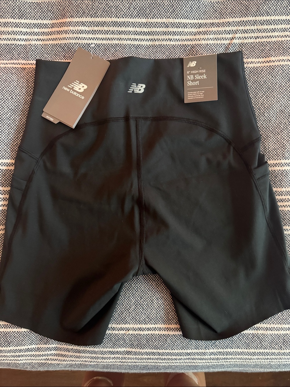 New Balance Black NB Sleek High-Rise Bike Shorts